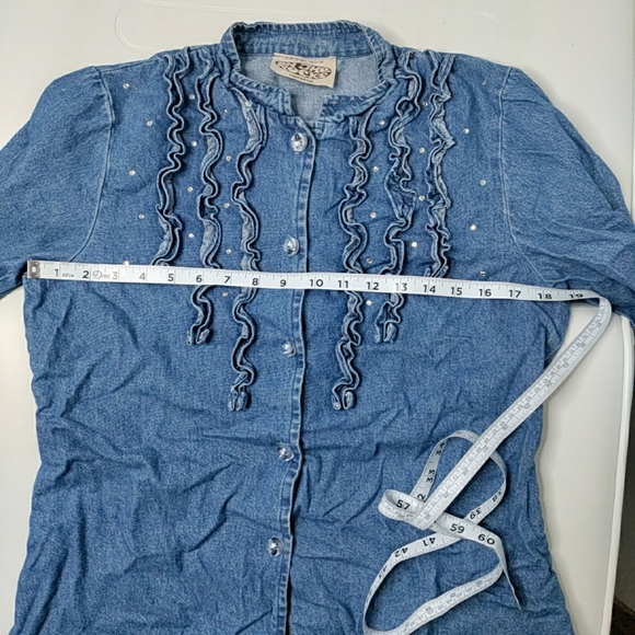 Vintage on the rocks women's denim sz small - Picture 2 of 11